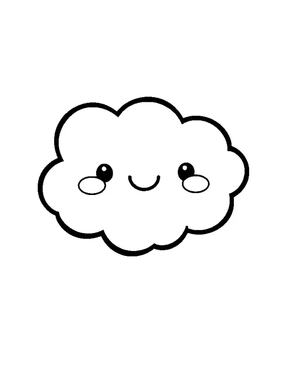 Kawaii Cloud coloring page