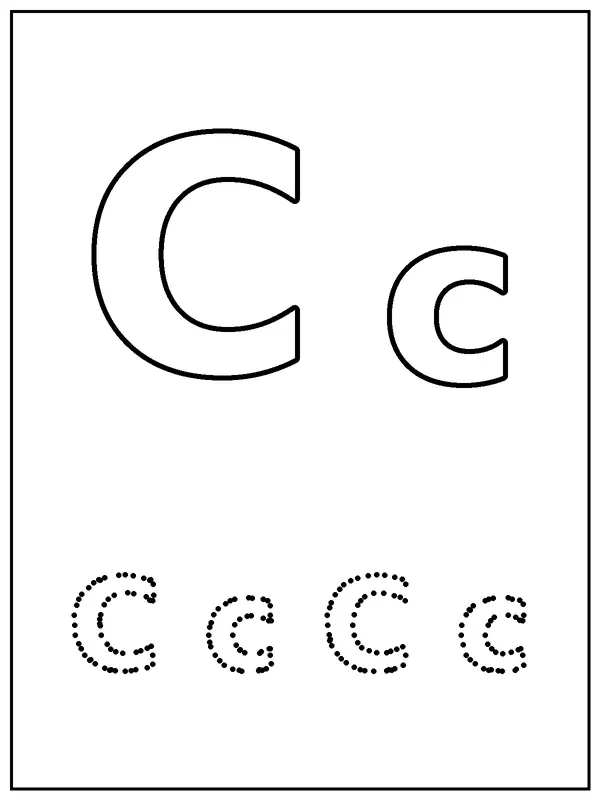 Letter C coloring page