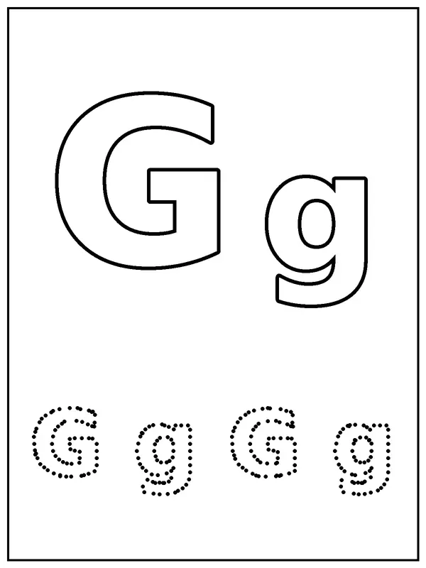 Letter G coloring page