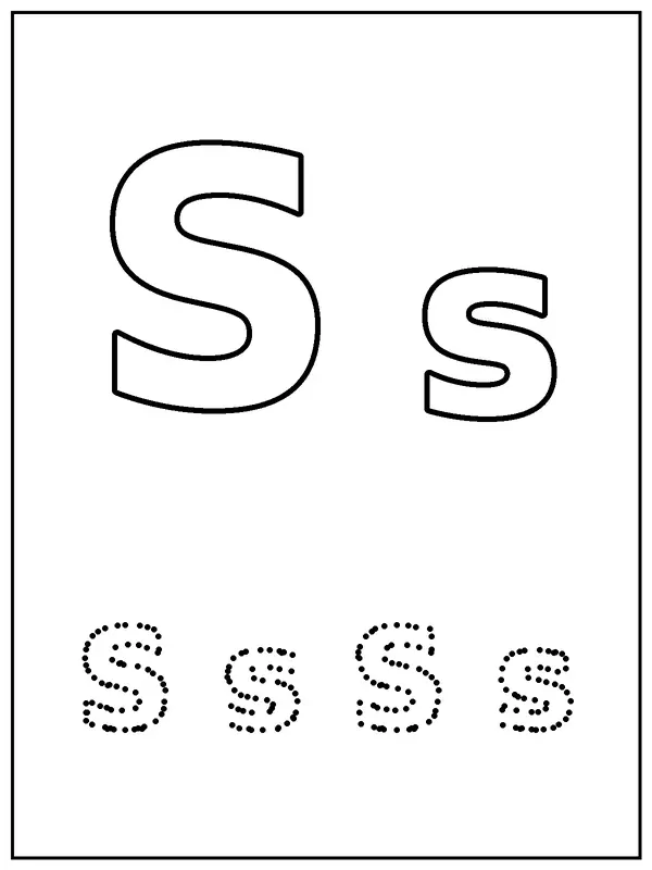 Letter S coloring page
