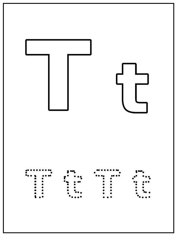 T Harfi çizim sayfası