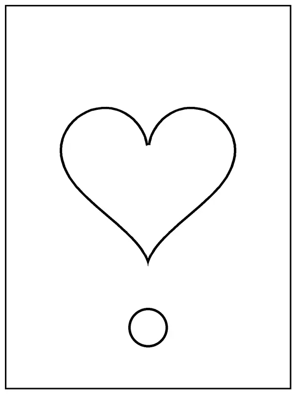 Color A Heart Pink coloring page