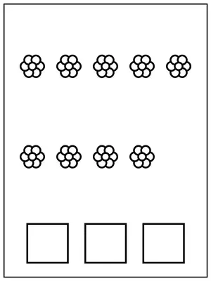 Count 9 Flowers