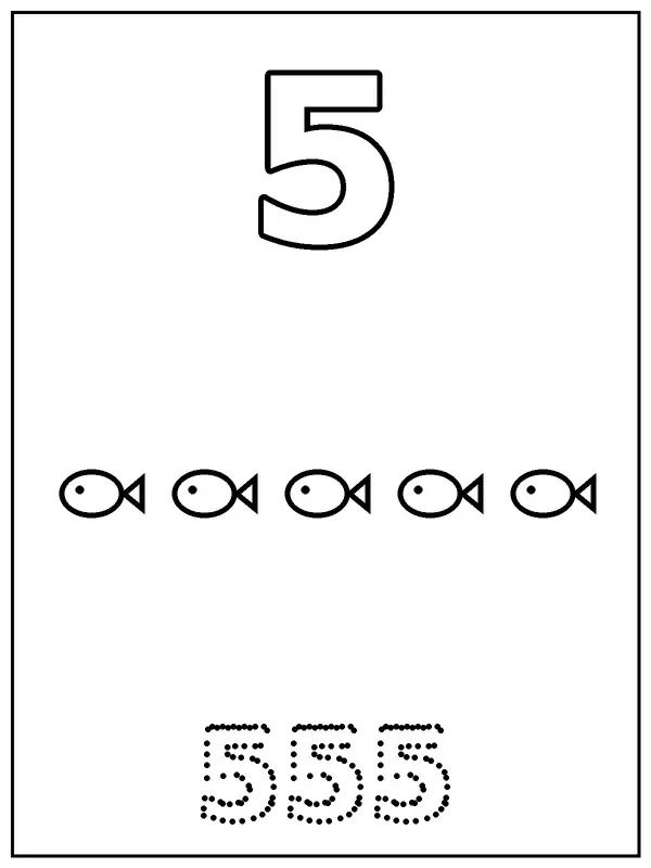 编号 5 张涂色页