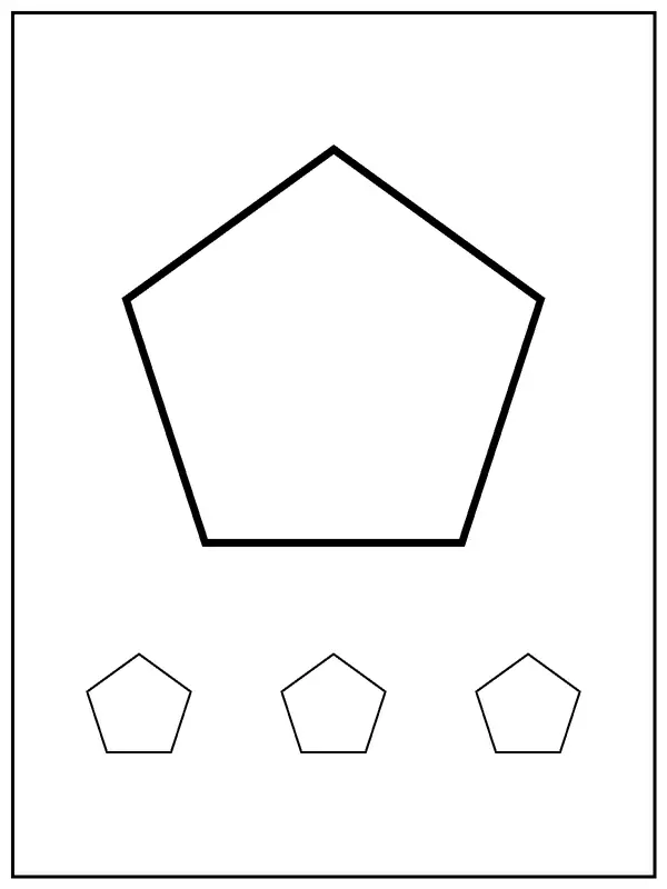 Pentagone page à colorier