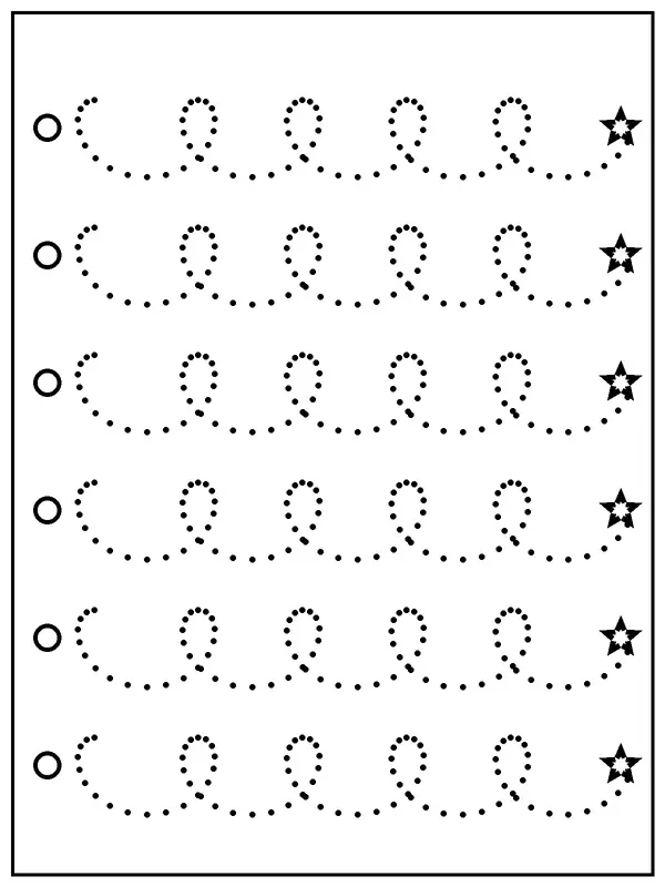 Segui le linee a loop pagina da colorare