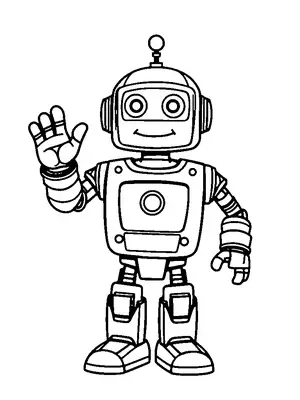 Friendly Robot Waving