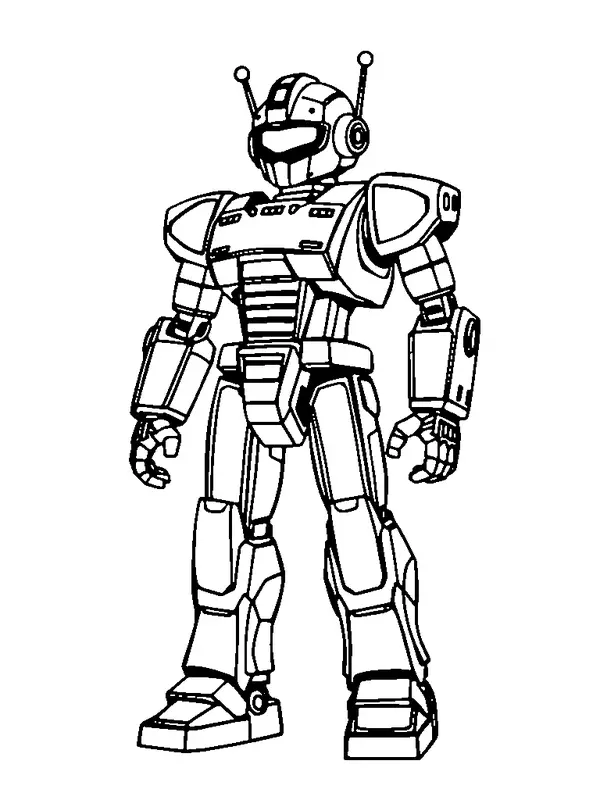 Robot tinggi halaman mewarnai