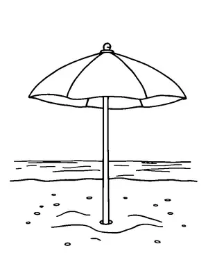 Beach with an Umbrella