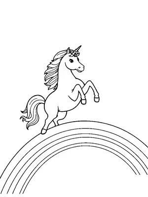 Unicorn Jumping over a Rainbow