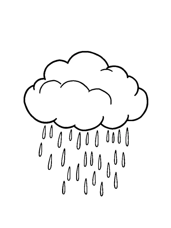 Awan hujan halaman mewarnai